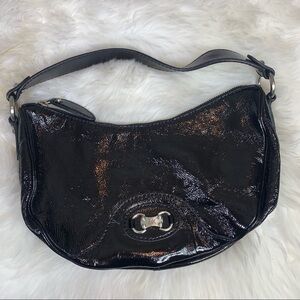 Michael Kors Patent Leather Baguette Shoulder Bag